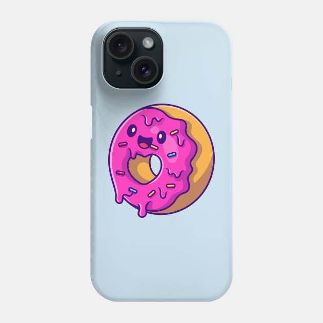 Cute Doughnut Flying Cartoon Phone Case by Catalyst Labs