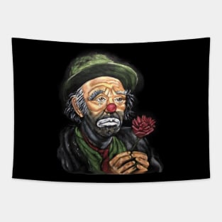 Emmett Kelly Sad Clown Art Tapestry