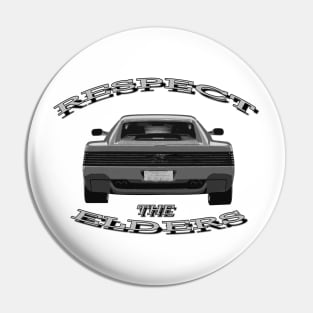 Ferrari Testerossa Black/White 'Respect The Elders' Pin