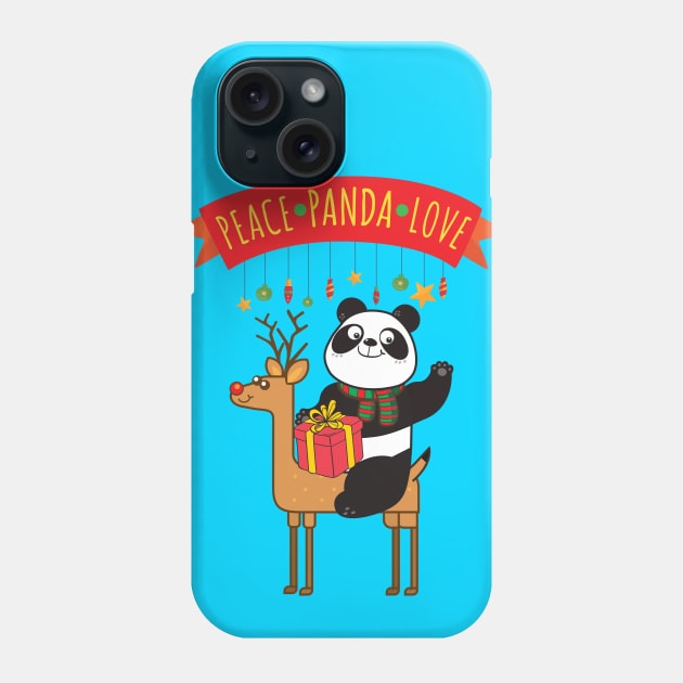 Peace Panda Love Phone Case by Plushism