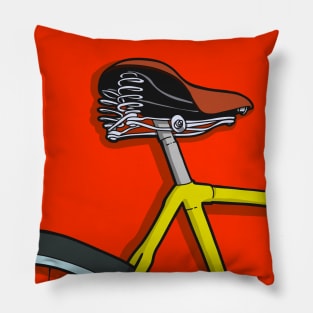 Vintage Bicycle Cartoon Style Pillow