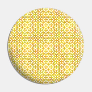 Geometric Flower Petal Pattern (Yellow) Pin