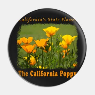 California Poppy (Golden Poppies Wildflowers) Pin