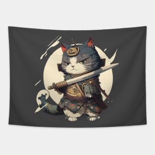 Samurai Cat Tapestry