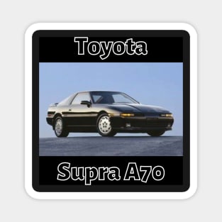 Toyota Supra A70 - Black and White Design Magnet