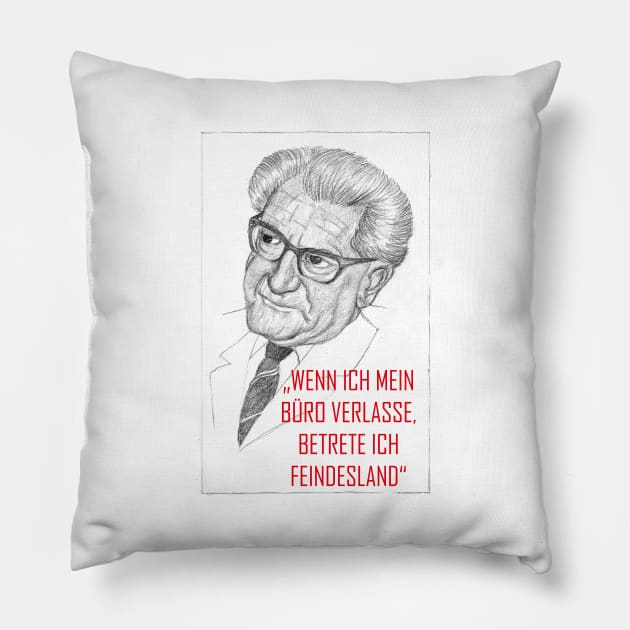 Fritz Bauer quote II Pillow by LeahHa