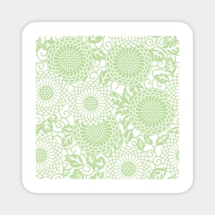 Tea Green Batik Floral Magnet