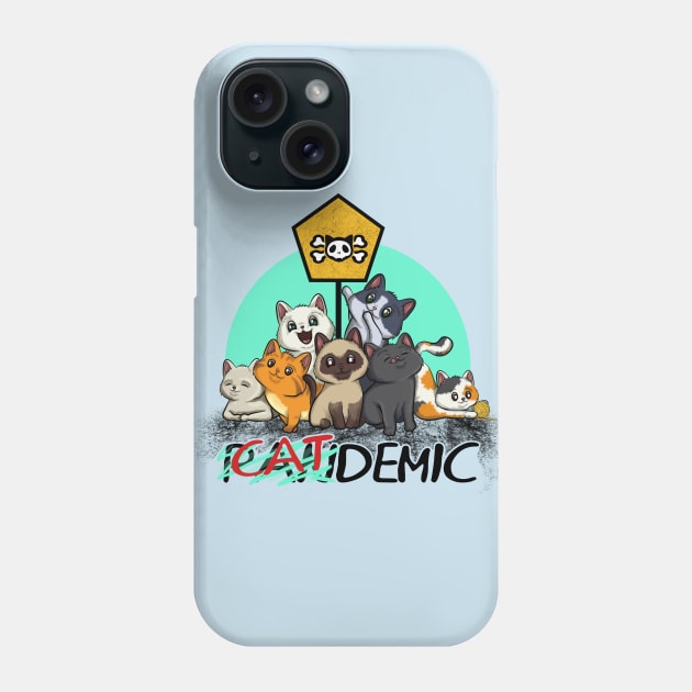 catdemic cat funny pandemic kittens cute Phone Case by the house of parodies