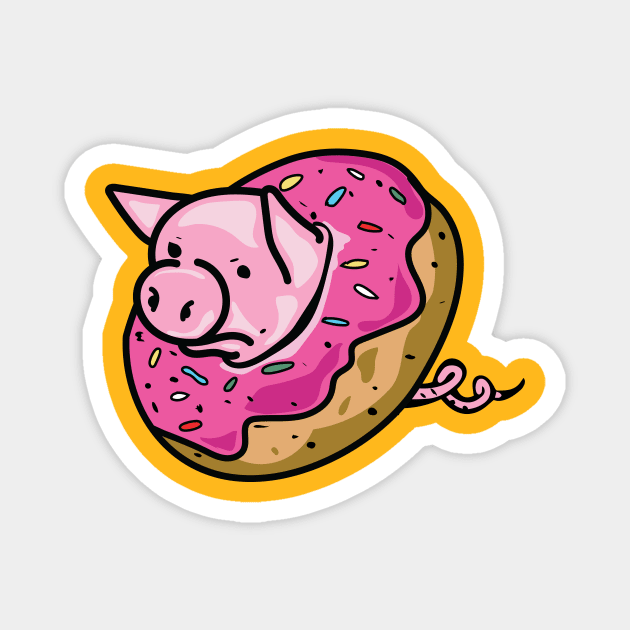 Pig Donut Magnet by BangHolla