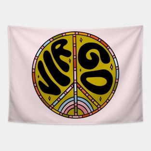 Virgo Peace Sign Tapestry