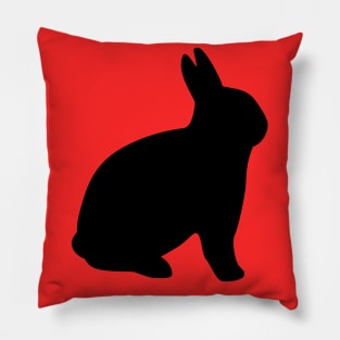 Rabbit in red Pillow