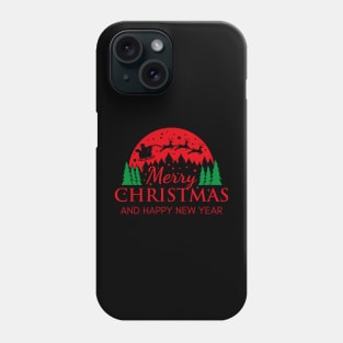 merry christmas and happy new year Phone Case