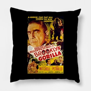 Vintage Comedy Movie Poster - Bela Lugosi Meets a Brooklyn Gorilla Pillow