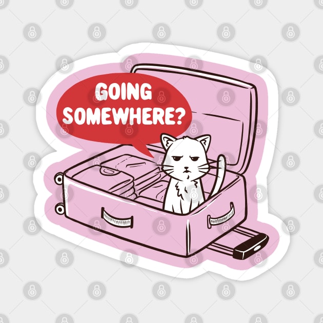 Travel Bag Cat Cute Funny Gift Magnet by eduely