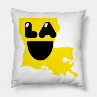 Louisiana States of Happynes- Louisiana Smiling Face Pillow