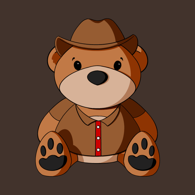 Cowboy Shirt Teddy Bear by Alisha Ober Designs