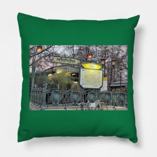 Paris Cite Metro Pillow