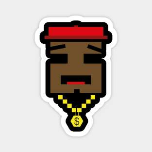 Retro Gangster Rapper Magnet