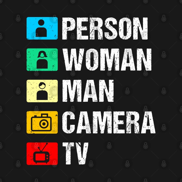 Person Woman Man Camera TV Icons Cognitive Test by Teeziner