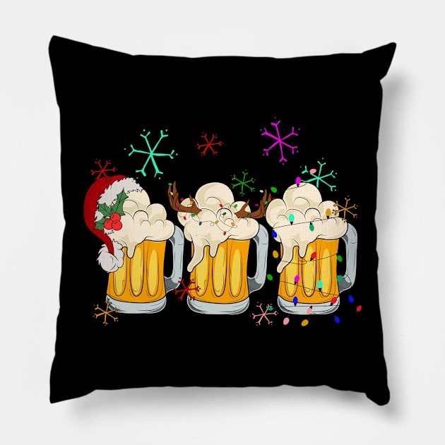 Merry Beermas Pillow by VisionDesigner