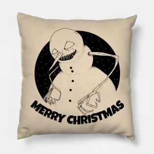 Creepy Snowman for Ugly Christmas Pillow