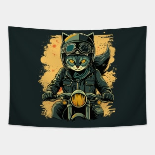 Racer cat Tapestry