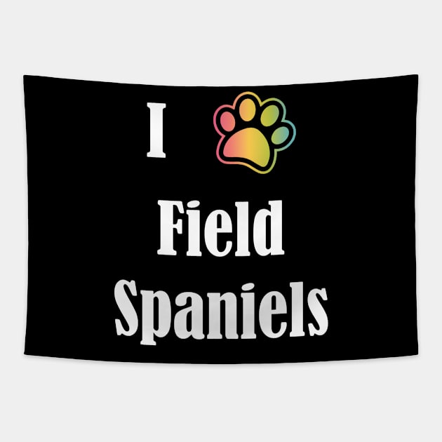 I Heart Field Spaniels | I Love Field Spaniels Tapestry by jverdi28