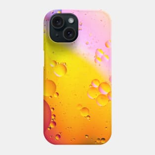 Abstract - Oil and Water on a Coloured background Phone Case