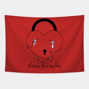 Couple lock and key design valentine day Tapestry