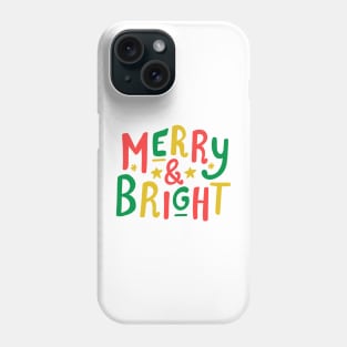 Merry and Bright (red/green/gold) Phone Case