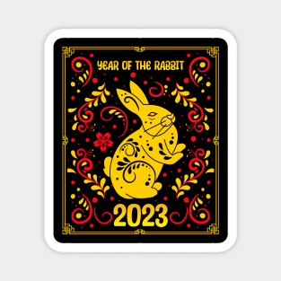 Good Luck Zodiac Happy Chinese New Year of the Rabbit 2023 Magnet