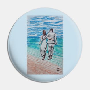 Couple on the Beach Pin