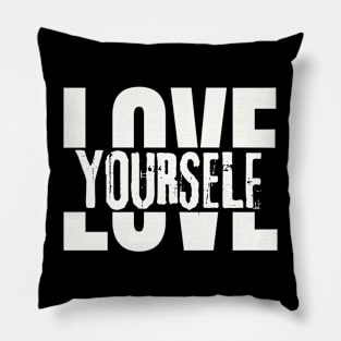 Love Yourself Motivational Word Pillow