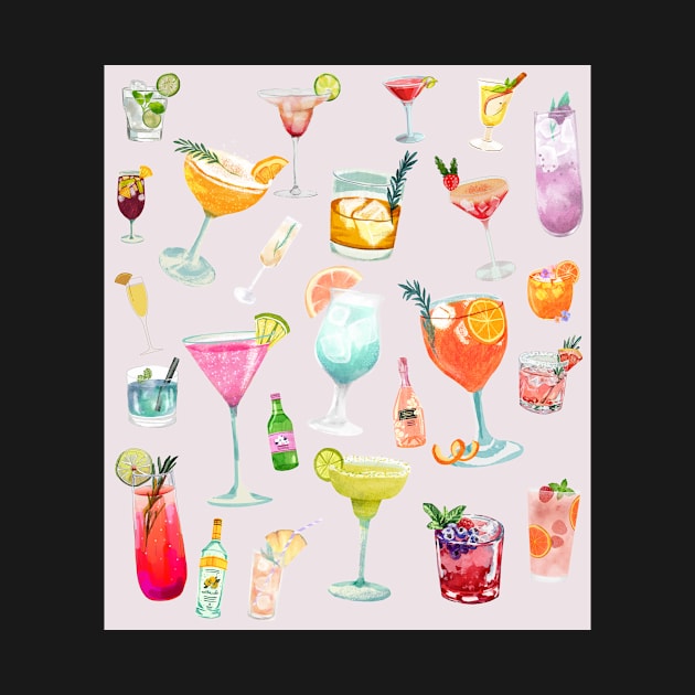 Pretty Cocktail Art Collage by madiwestdal