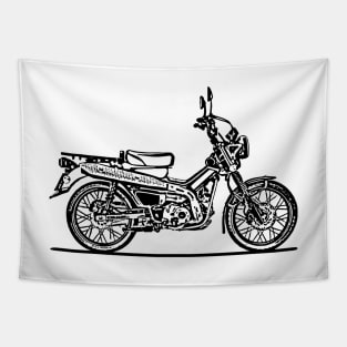 CT125 Motorcycle Sketch Art Tapestry