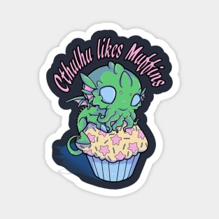 Cthulhu likes Muffins Magnet