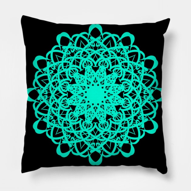 Mandala Pillow by AILLISKAN