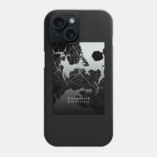 Auckland New Zealand City Map dark Phone Case