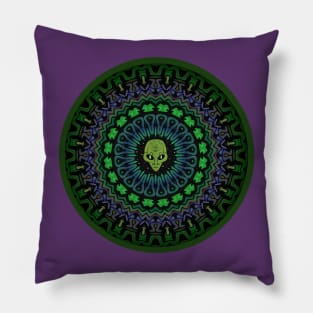 GREEN Alien Head Pillow