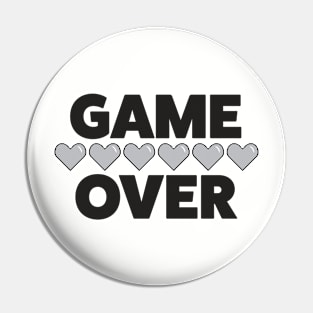 Game Over - Video Game Style Pin