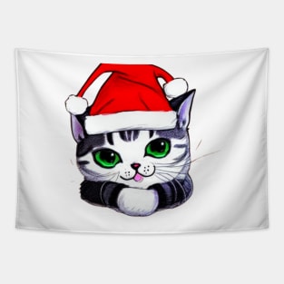 Meowy Christmas Tapestry