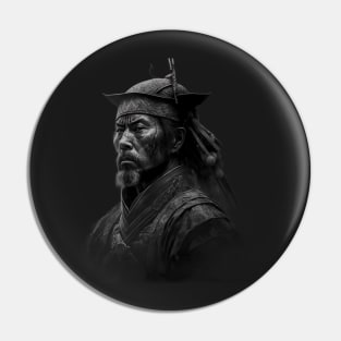 japanese samurai Charcoal Drawing Pin