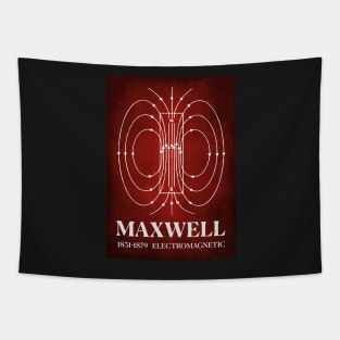 Magnetic lines James Clerk Maxwell electromagnetic waves Poster Tapestry