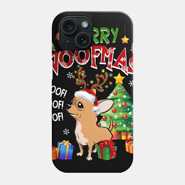 Chihuahua Merry Woofmas Awesome Christmas Phone Case by Dunnhlpp