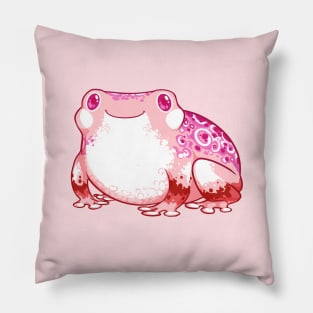 LESBIAN PRIDE FROG Pillow