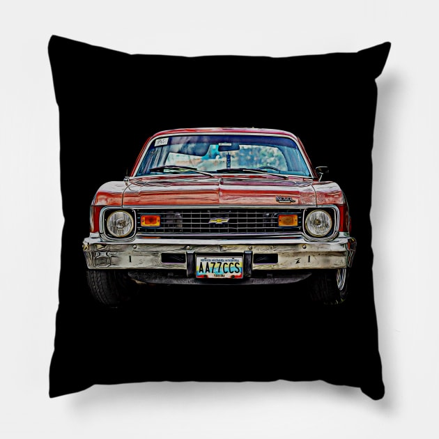 old muscle car Pillow by rickylabellevie