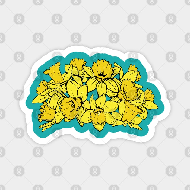 Hot Diggity Daffodil! Magnet by DeepCut