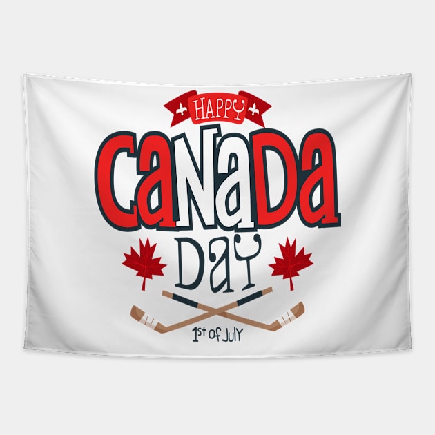 Happy Canada Day Tapestry by Oh My Gift Art