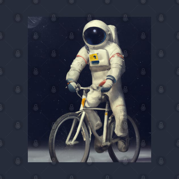 Astronaut With Bicycle by KoumlisArt