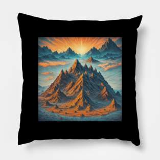 Mountain Fauna Woods Outdoor Since Retro Vintage Pillow